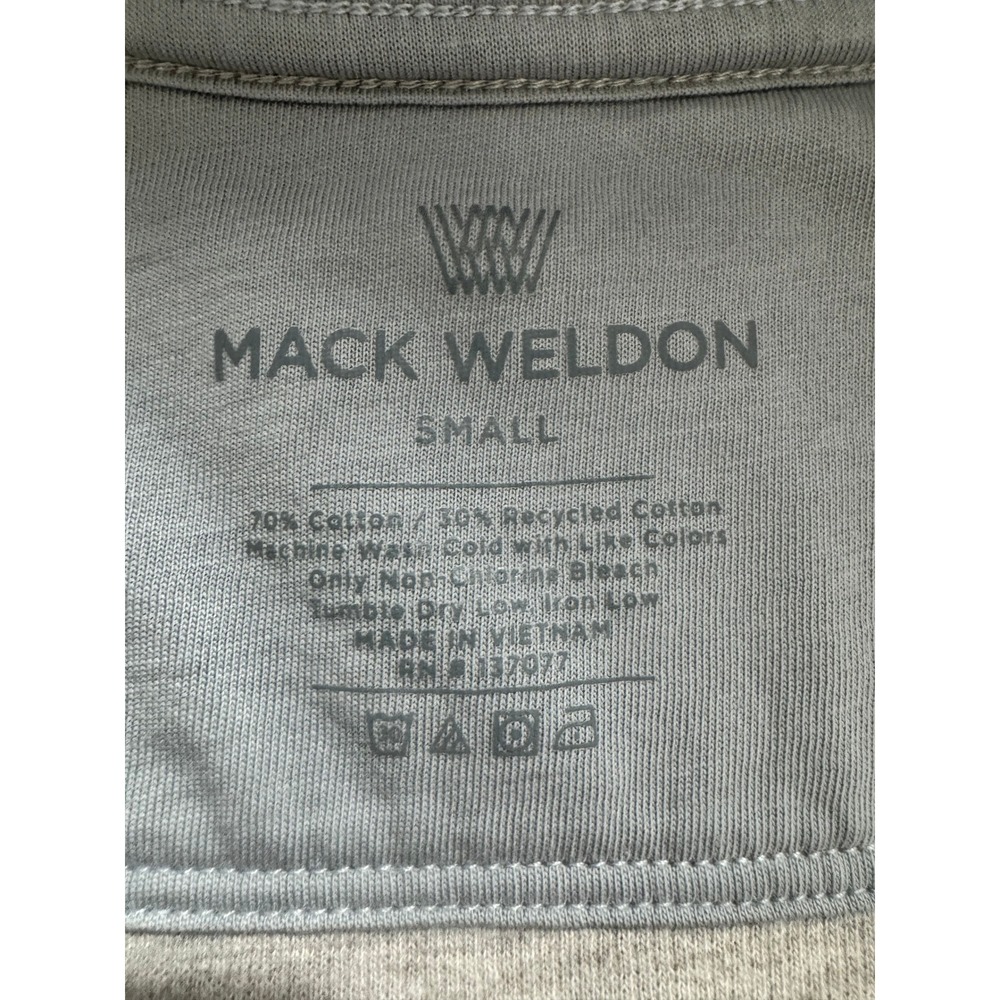 Mack Weldon Ace Crew‎ Sweatshirt Light Heather Grey Men's Small - Picture 4 of 6